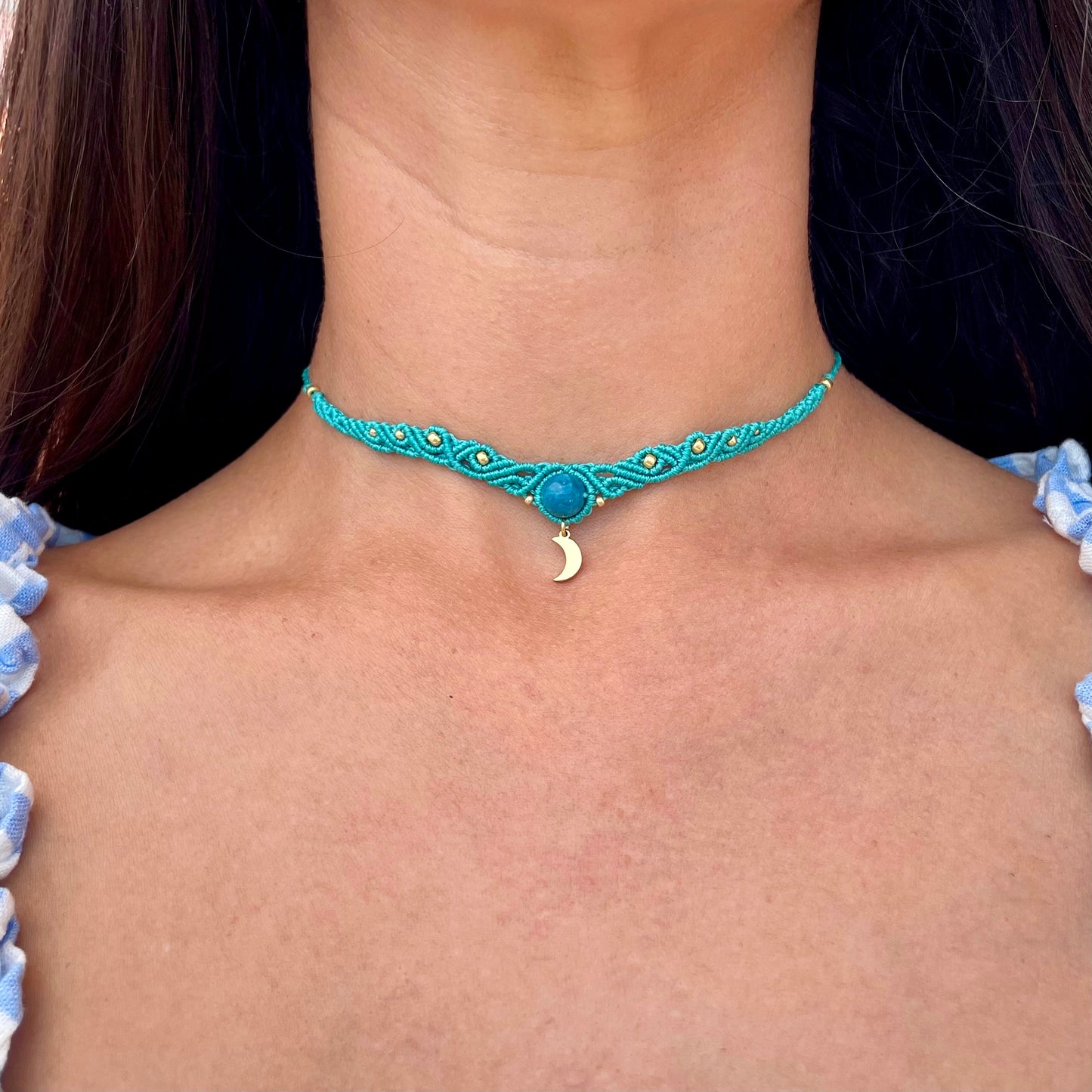 Collana turchese con pietra ‘Apatite’
