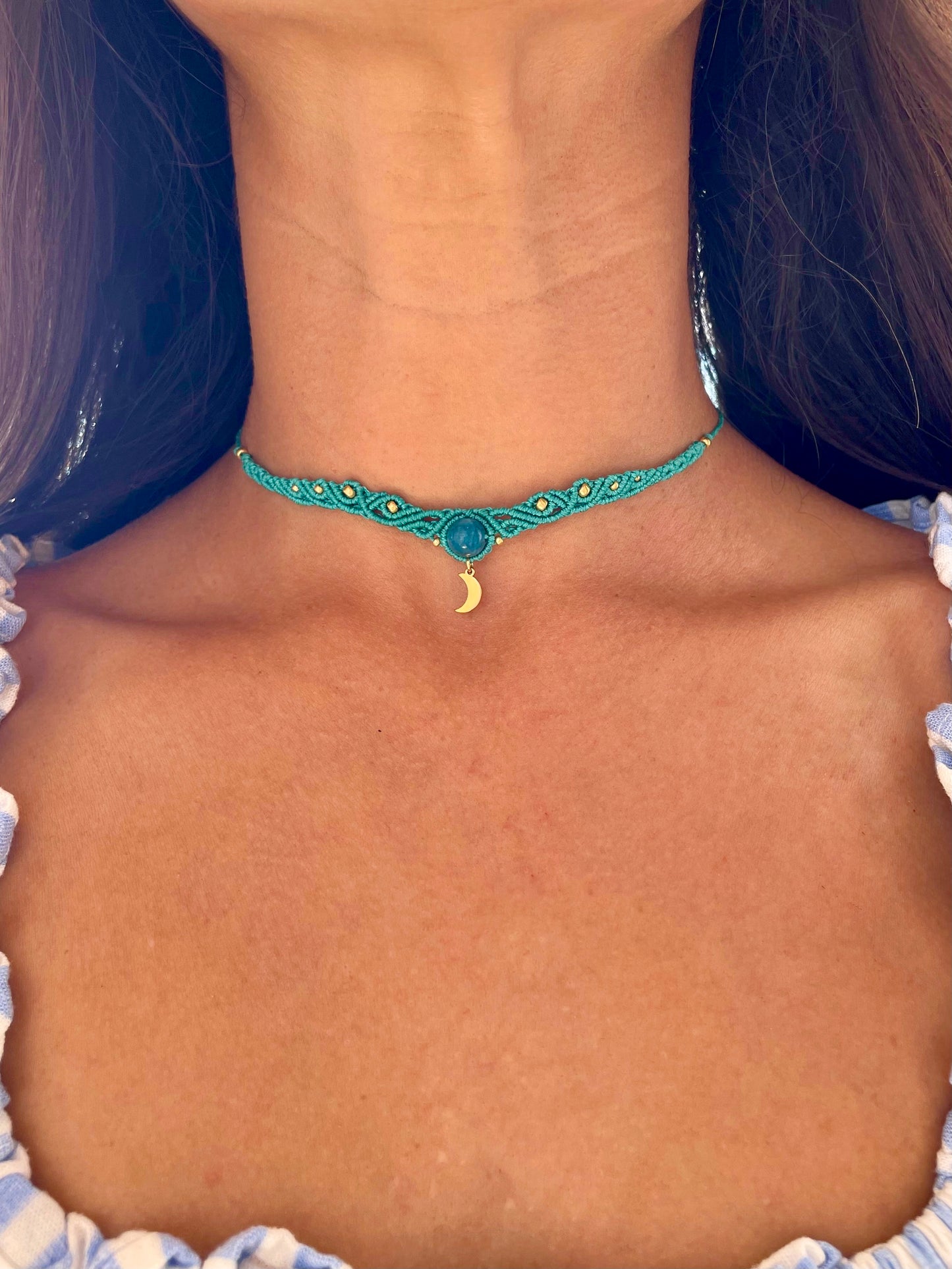 Collana turchese con pietra ‘Apatite’