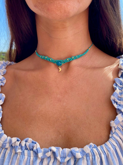 Collana turchese con pietra ‘Apatite’