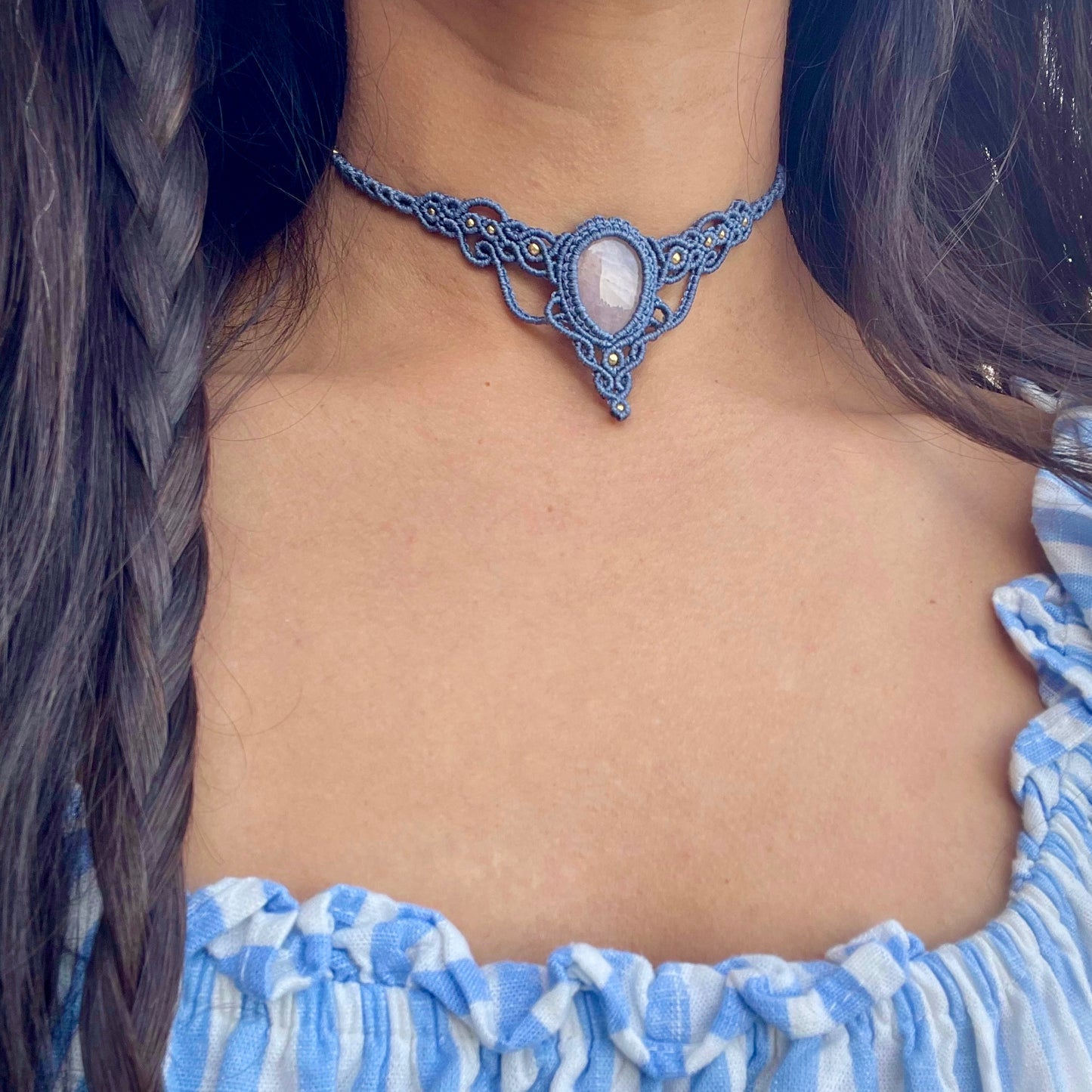 Collana con pietra di ‘Quarzo Rosa’
