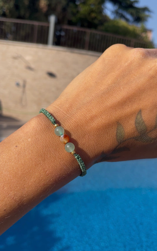 Bracciale avventurina e corniola