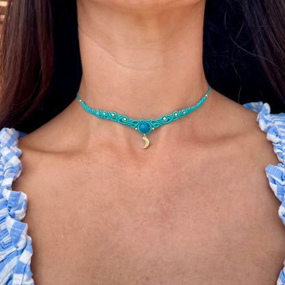 Collana turchese con pietra ‘Apatite’