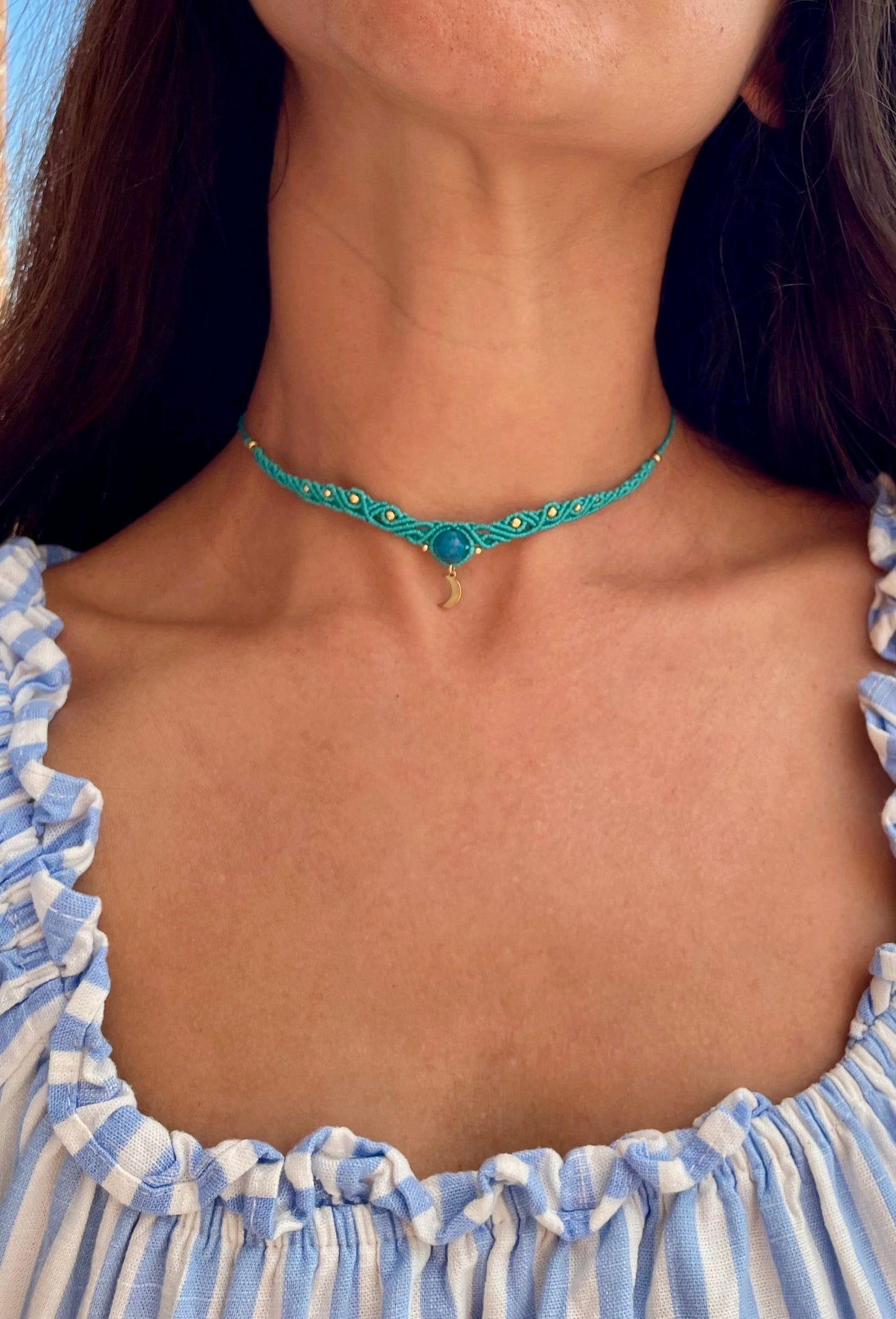 Collana turchese con pietra ‘Apatite’