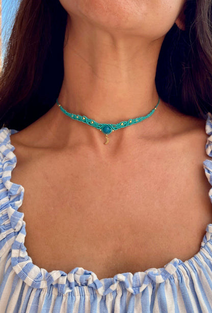 Collana turchese con pietra ‘Apatite’
