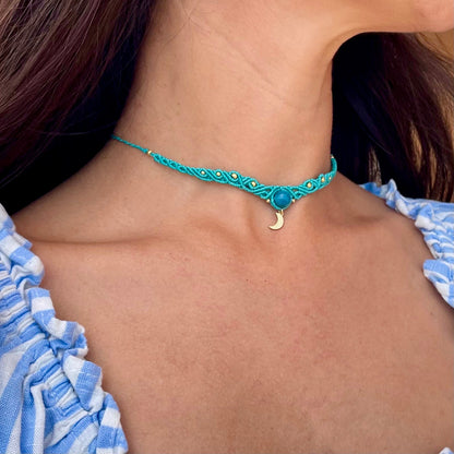 Collana turchese con pietra ‘Apatite’