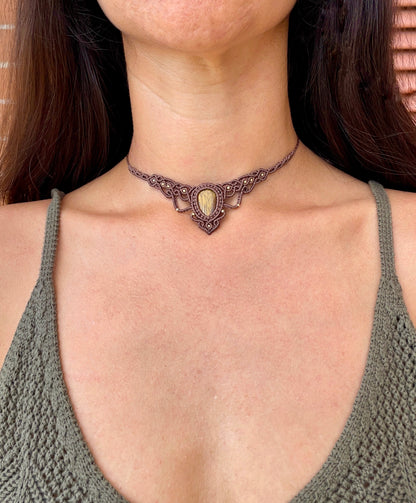 Collana 'Cassiopea' con Occhio di Tigre