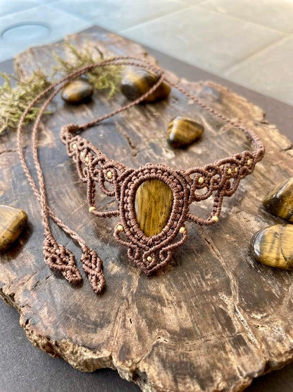 Collana 'Cassiopea' con Occhio di Tigre