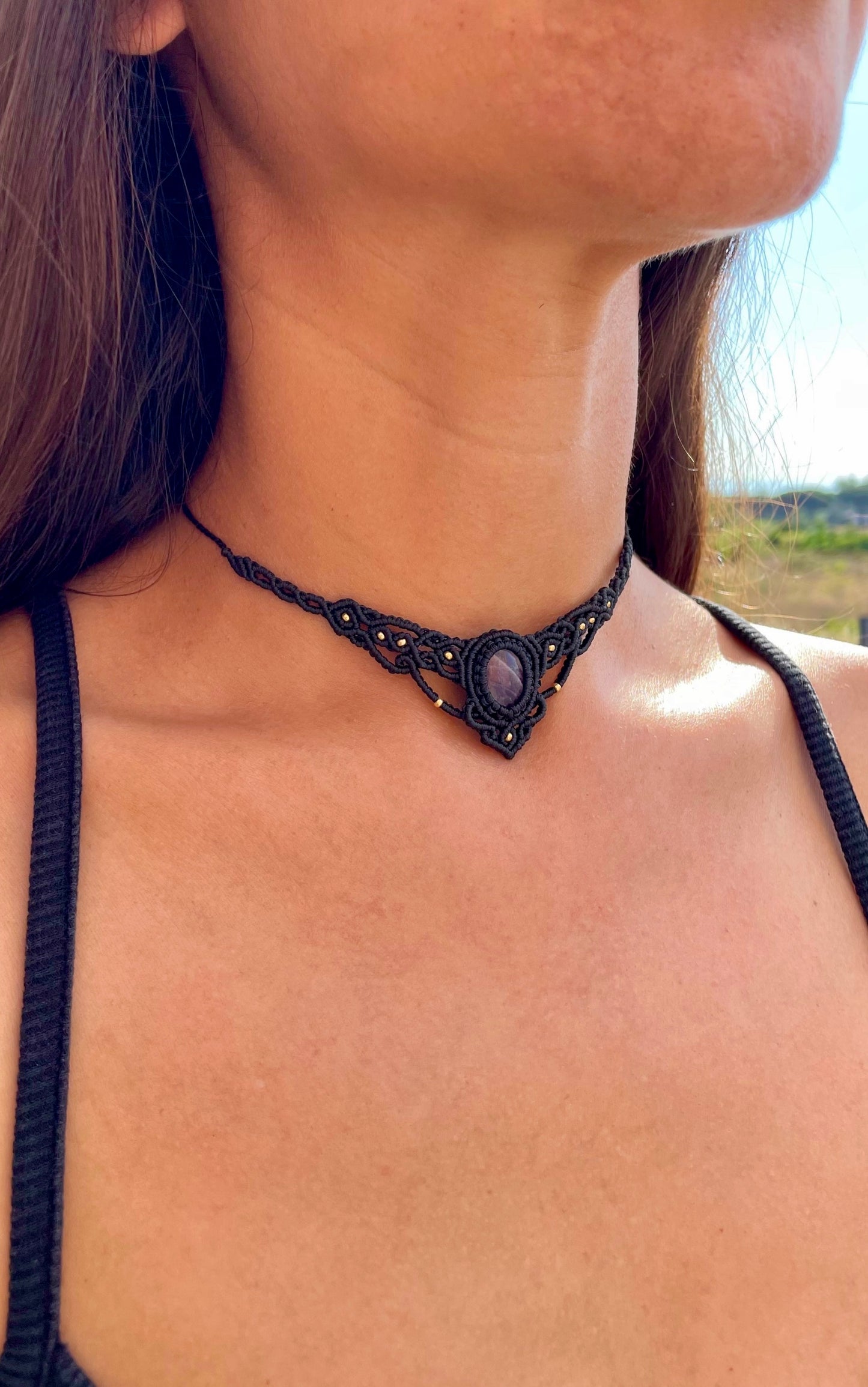 Collana 'Elettra' con pietra Ametista