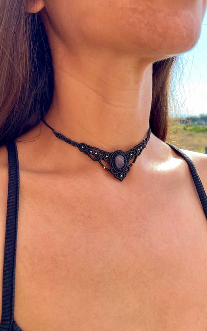 Collana 'Elettra' con pietra Ametista