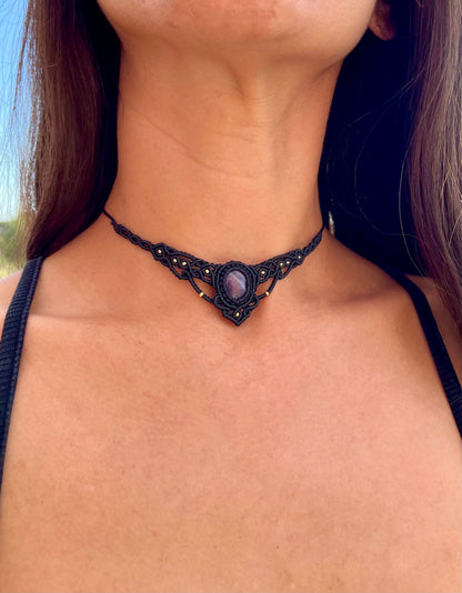 Collana 'Elettra' con pietra Ametista