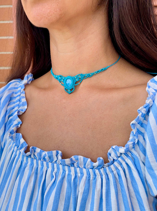 Collana 'Naiade' con pietra Angelite
